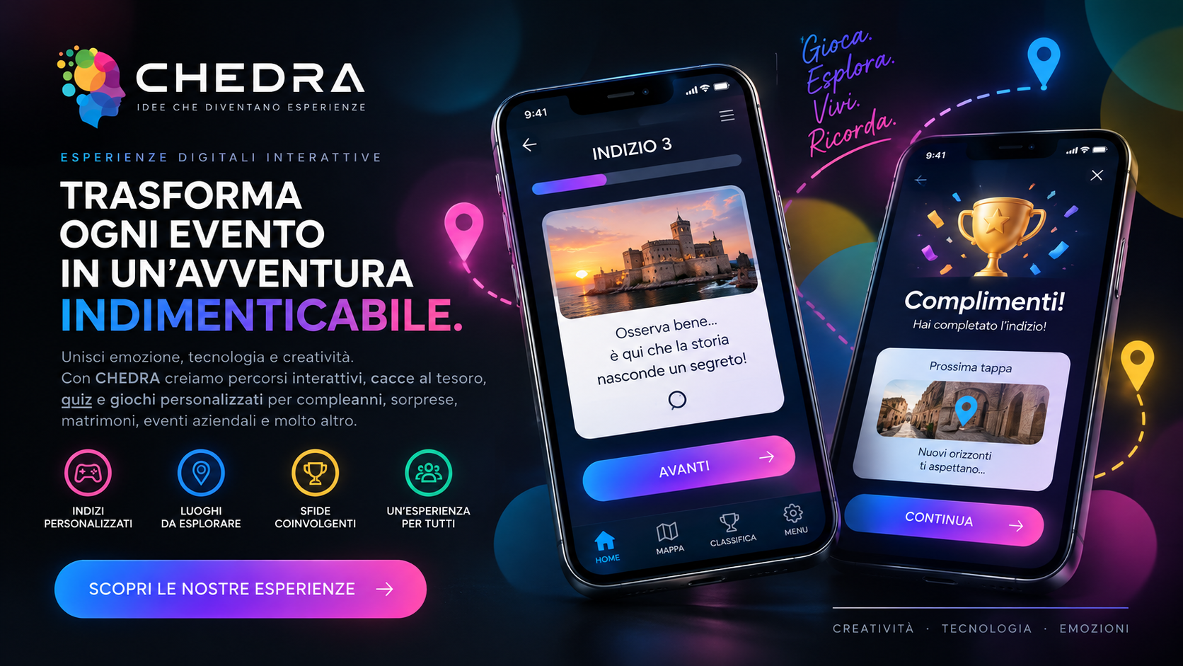 Esperienza digitale interattiva CHEDRA